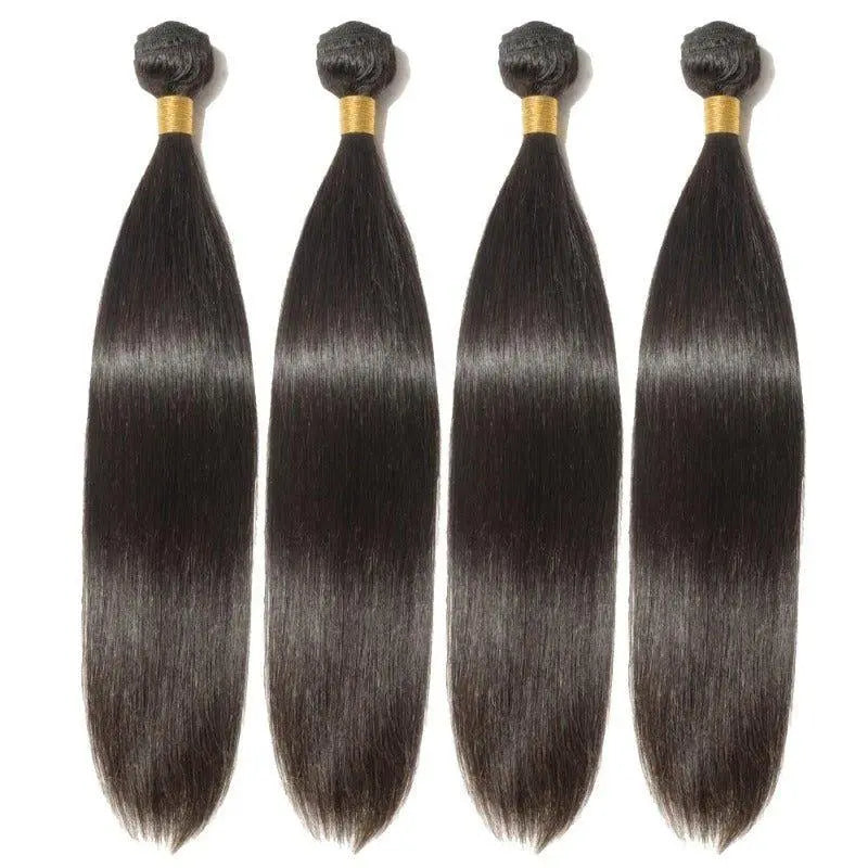10A Grade 4 Bundles Straight Natural Black Brazilian Virgin Hair - Yufei Hair