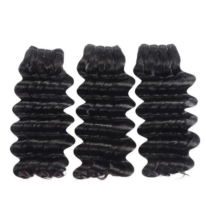 3 Bundles Deep Wave Super Full Double Drawn Unprocessed Brazilian Virgin Hair - Yufei Hair