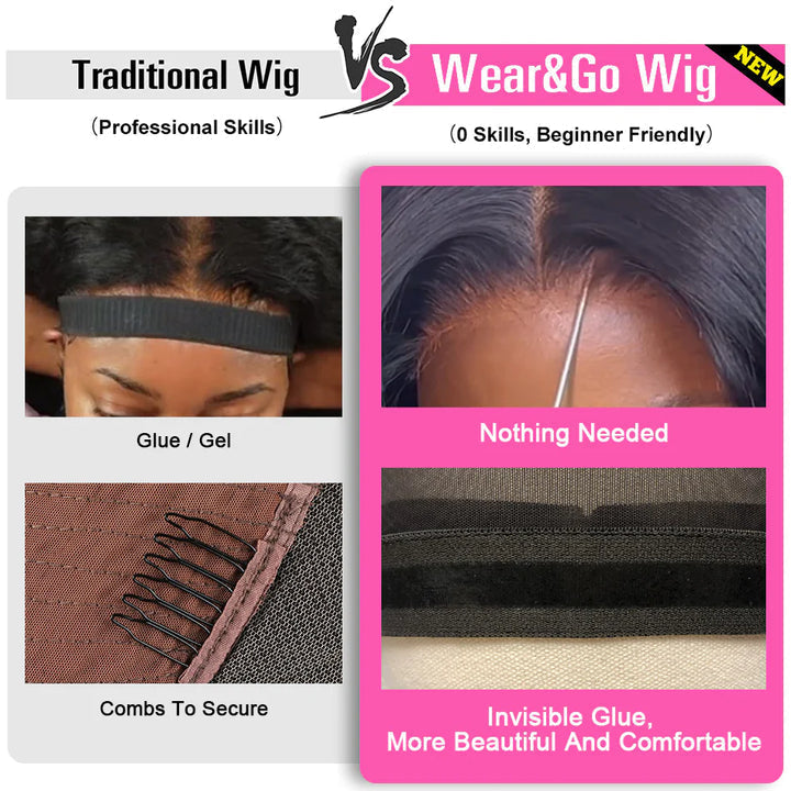 Glueless Wear & Go Wigs - Upgrade 4x6 HD Lace Closure Wigs Water Wave - Yufei Hair