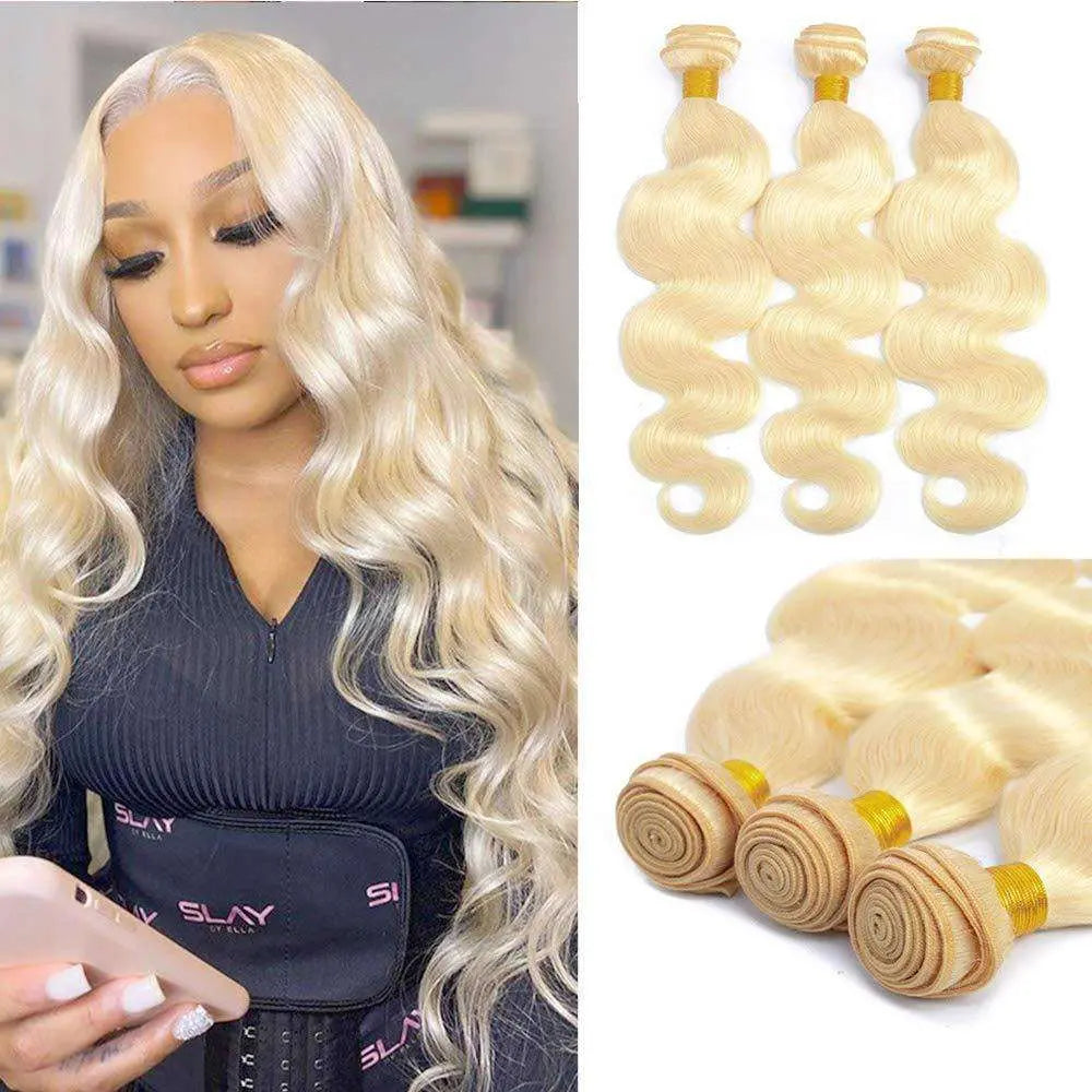 #613 Blonde Color 3 Bundles Body Wave Brazilian Virgin Hair - Yufei Hair