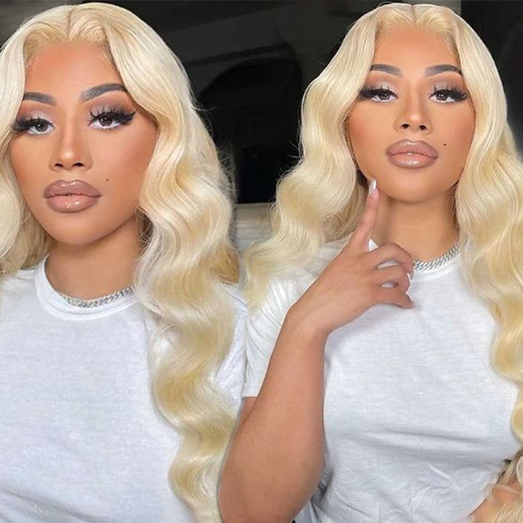613 Blonde 4×4 HD Lace Closure Wig Body Wave Natural Looking Wig