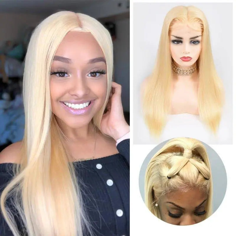Princess 613 Blonde Color Straight Hair 13*4 Lace Frontal Wigs - Yufei Hair