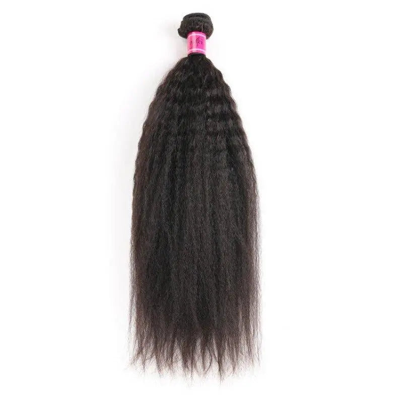 Remy Hair 3 Bundles Yaki Straight Natural Black Brazilian Virgin Hair - Yufei Hair