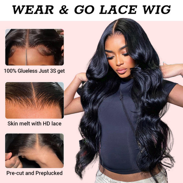 Glueless Wear & Go Wigs - Upgrade 4x6 HD Lace Closure Wigs Deep Wave - Yufei Hair